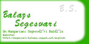 balazs segesvari business card